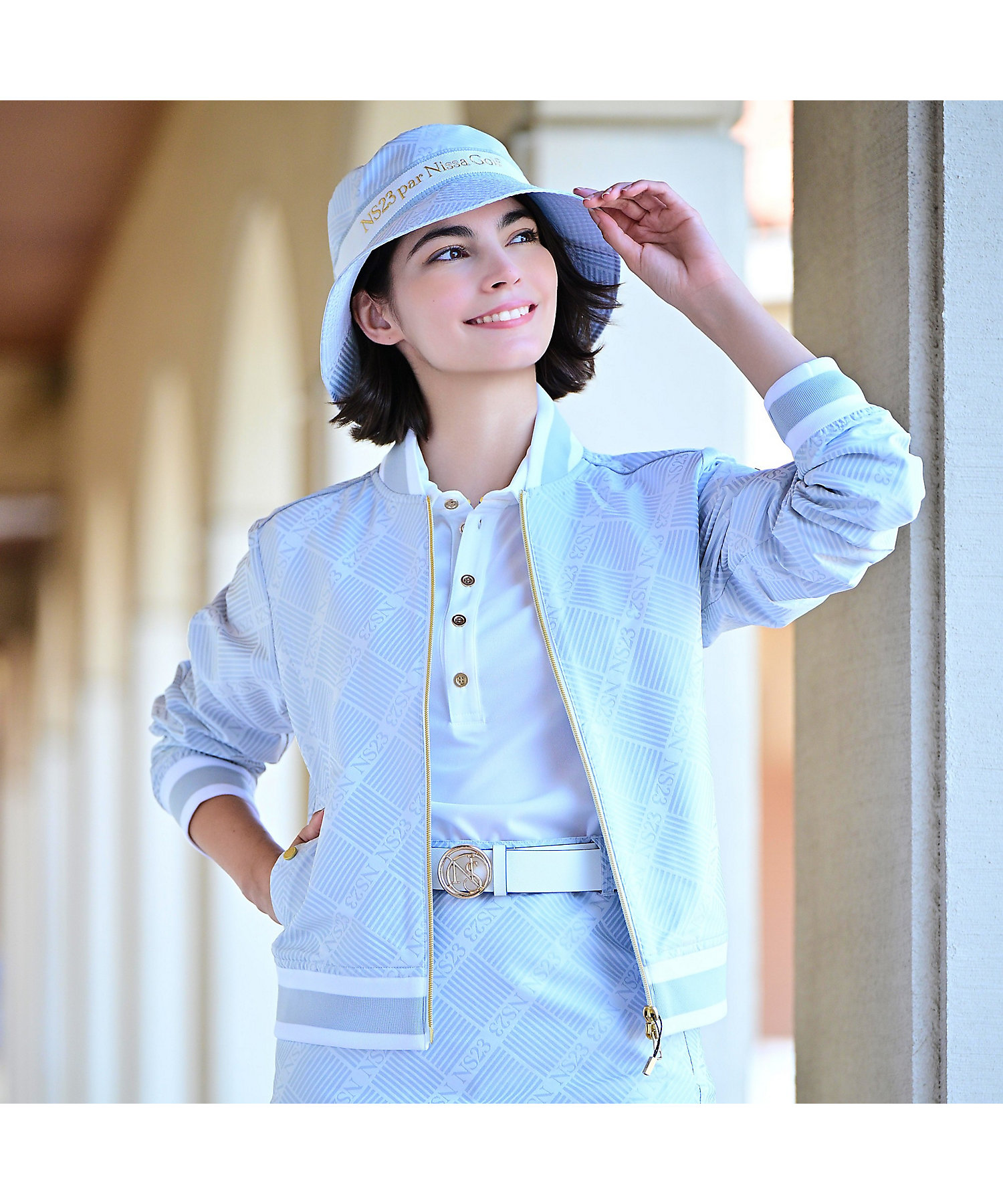 Women's】【セットアップ可】米沢織ジャカードブルゾン