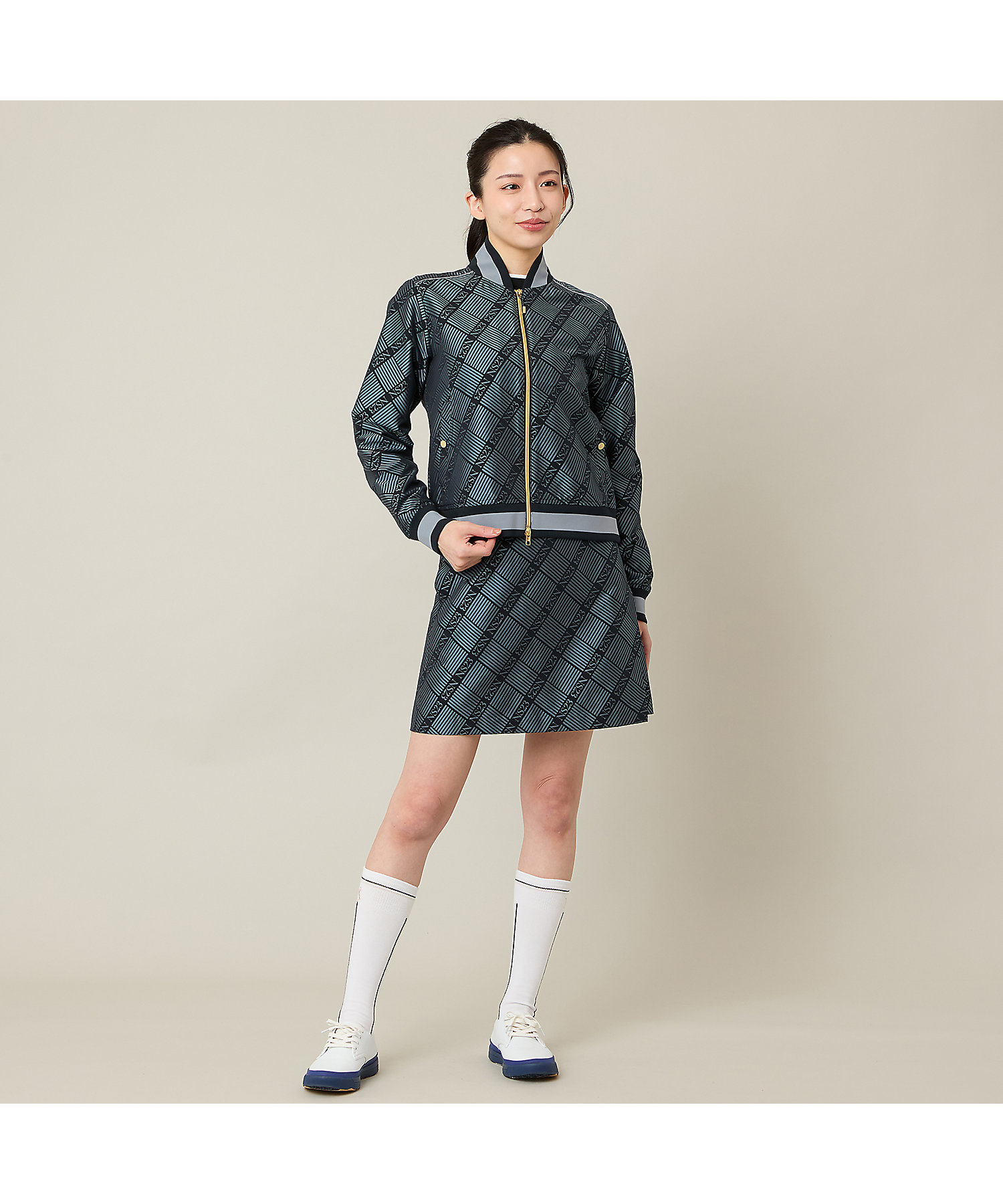 Women's】【セットアップ可】米沢織ジャカードブルゾン