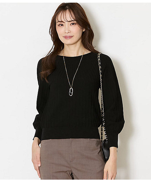 L】TCホールガーメント（R） 求心ストライプニットプルオーバー