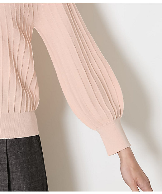 L】TCホールガーメント（R） 求心ストライプニットプルオーバー