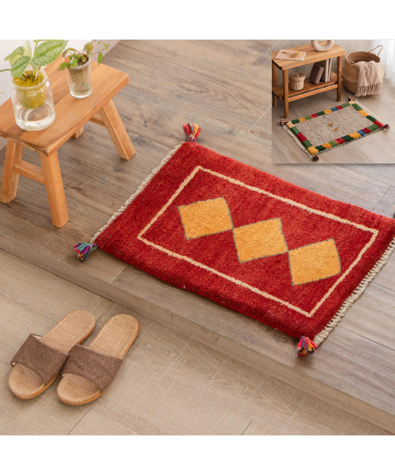 ☆ペルシャ手織りギャッベ ミニサイズ 8 | 三越伊勢丹オンライン