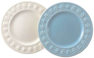 フェスティビティ プレート 27cm （アイボリー・ブルー） ペア