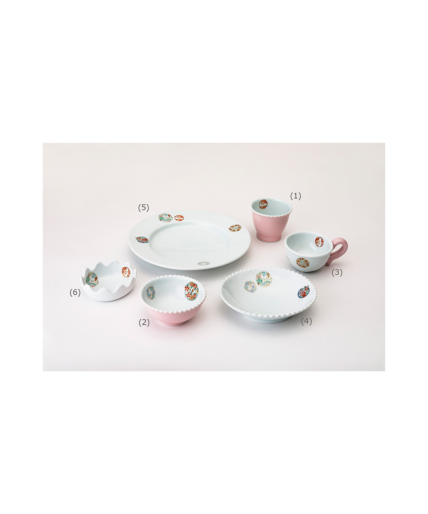 深川製磁 ひめ丸紋 角皿 5枚 ひめ丸紋 お子様揃 | 有田焼 深川製磁