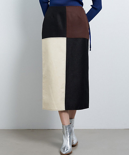 カラーブロックスカート | LANVIN en Bleu (Women)/ランバン オン