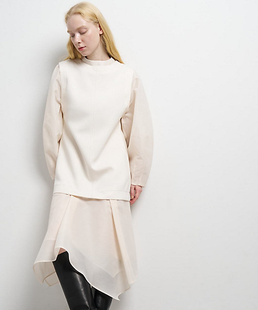 ダンボールコンビワンピース | LANVIN en Bleu (Women)/ランバン オン