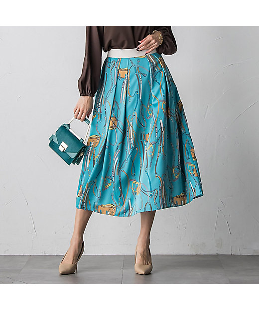馬具プリントスカート≪手洗い可能≫ | Viaggio Blu (Women