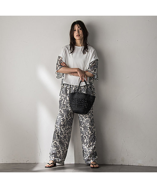 ペイズリー柄イージーワイドパンツ≪洗濯機で洗える≫ | MAYSON GREY