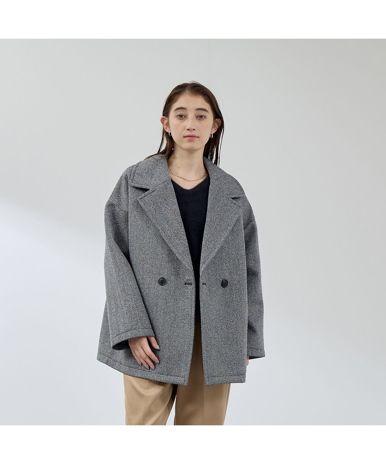 ツィードボンディングミドルコート | QUEENS COURT（Women