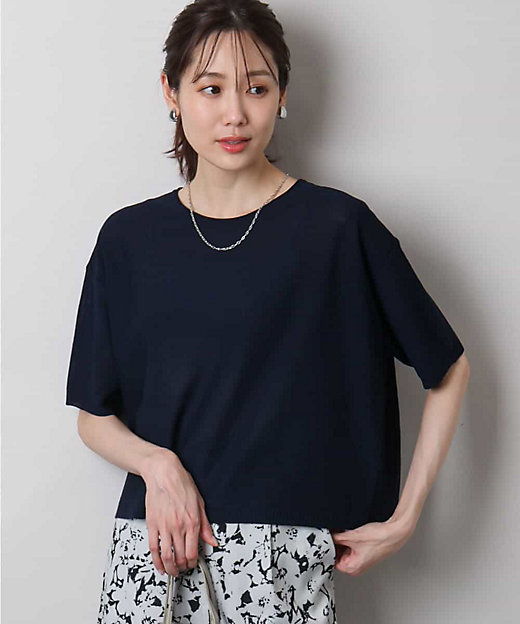 五分袖サマーニット | MK MICHEL KLEIN (Women)/エムケーミッシェル