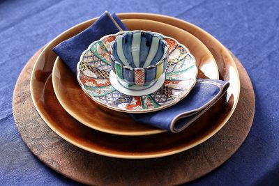 AX Linen＞円形ランチョンマット（ブラウン） | AXEL JAPAN