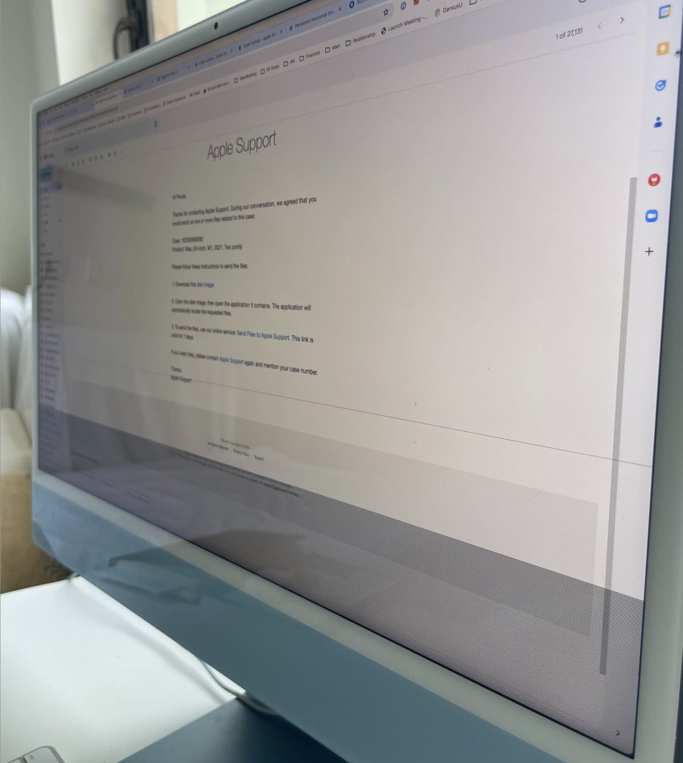 M1 iMacで画面に水平線が出る不具合を多くのユーザーが報告、経年劣化