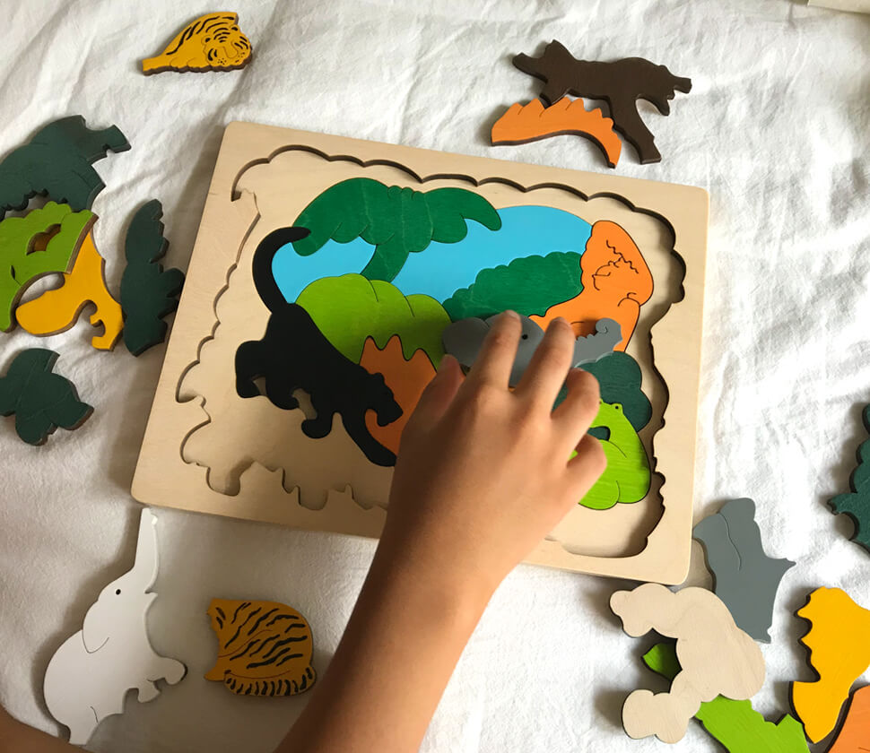 5歳〜・店長レビュー】George Luck Puzzle『ASIAN ANIMALS（2重パズル