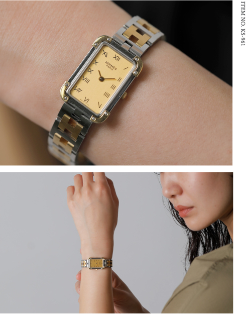 HERMES エルメス ヴィンテージ時計 1980年代 ステンレス 純正BOX付き