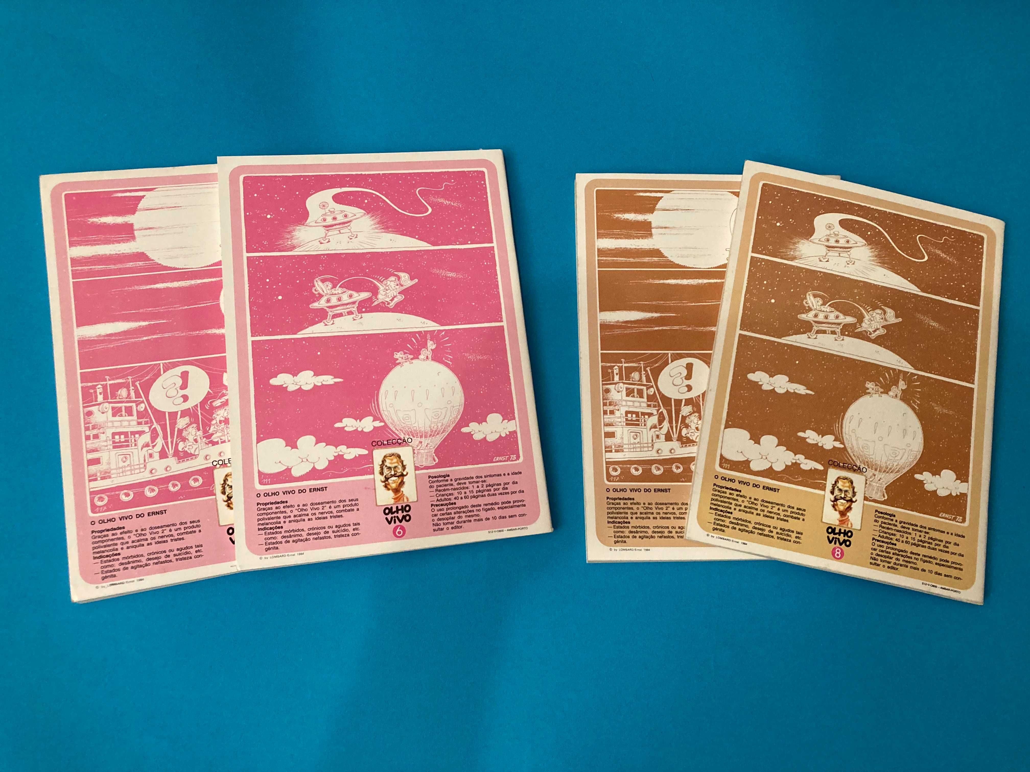 Rara Colecção de 8 Cadernos Escolares Olho Vivo Serge Ernst Anos