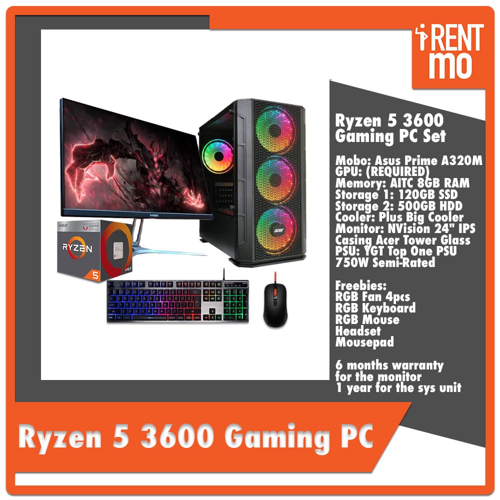 Ryzen 5 3600 Gaming PC Package - Buy, Rent, Pay in Installments
