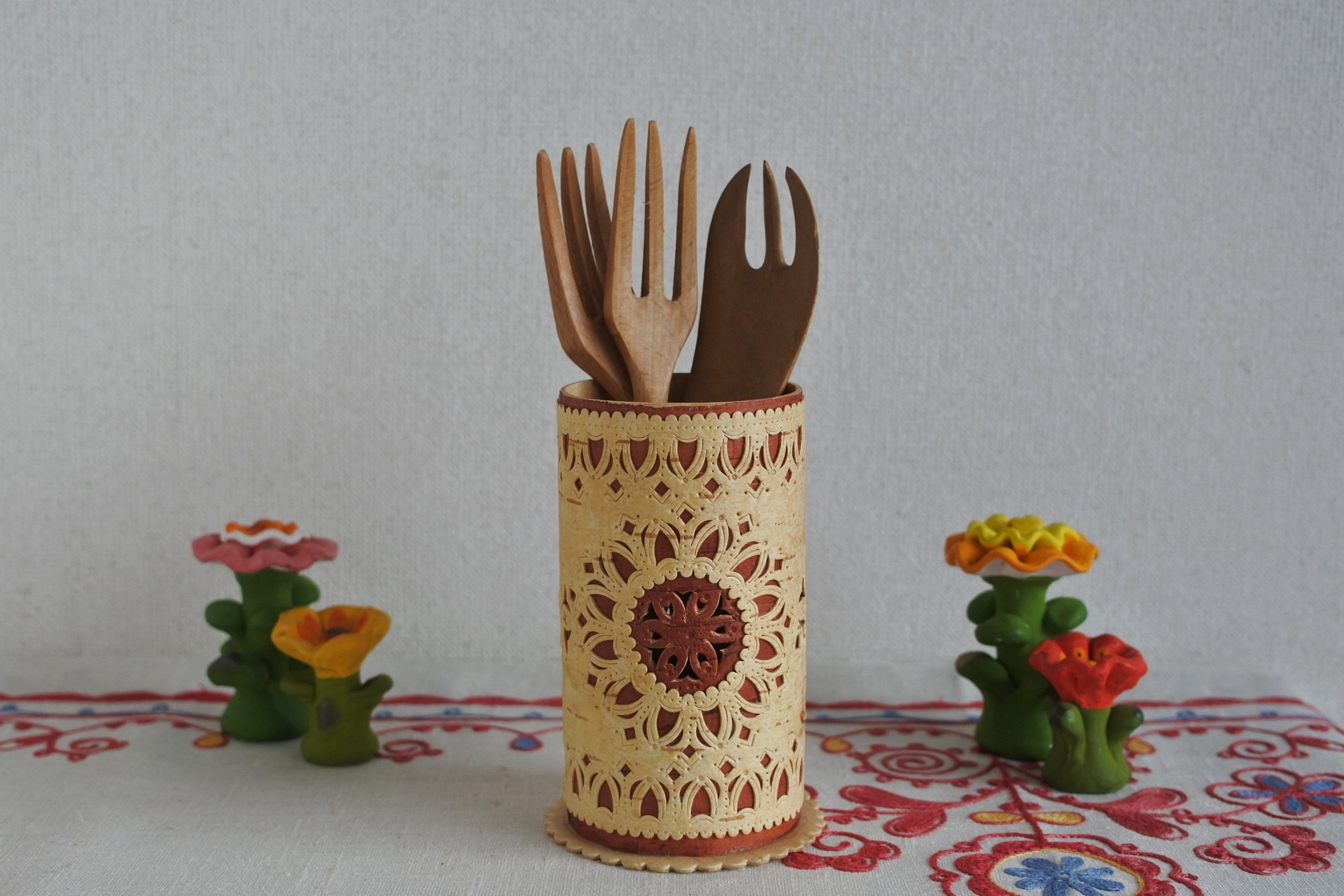 白樺細工ベレスタ 白樺樹皮 キッチン用品 スパイスセット コースター