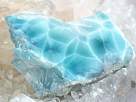 ラリマー 原石 母岩つき ☆ 2面磨き