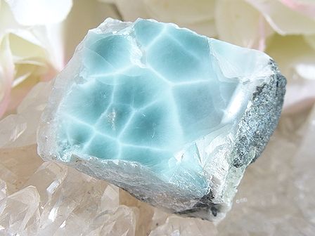 ラリマー 原石 母岩つき ☆ 1面磨き