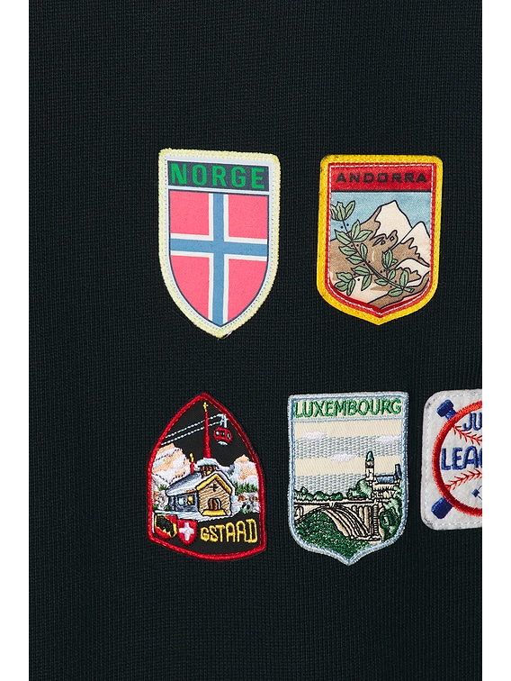 BODE Multi-patch Rugby Shirt in Black | FWRD