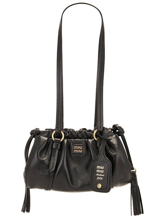 Miu Miu Nappa Shoulder Bag in Nero | FWRD
