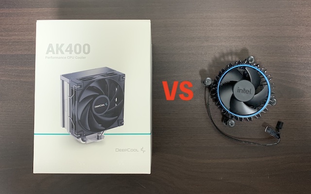 DEEPCOOL「AK400」とIntel 12世代Core i5 12400のリテールクーラーの