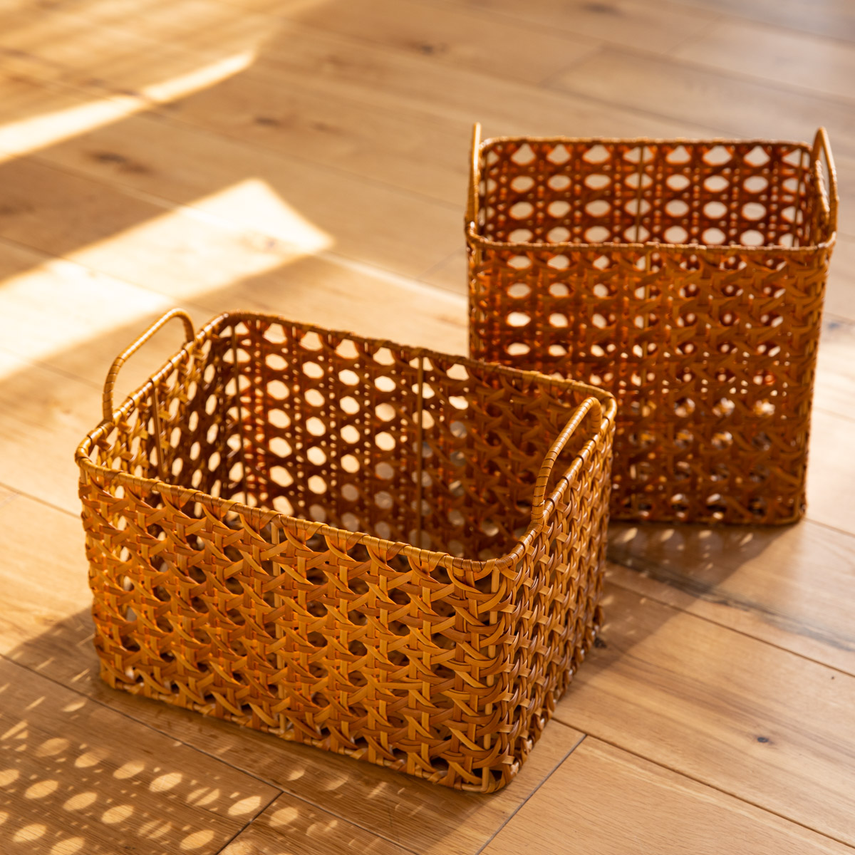 洗える八つ目編みレクトバスケット ハイ | itomani（いとまに）｜日常