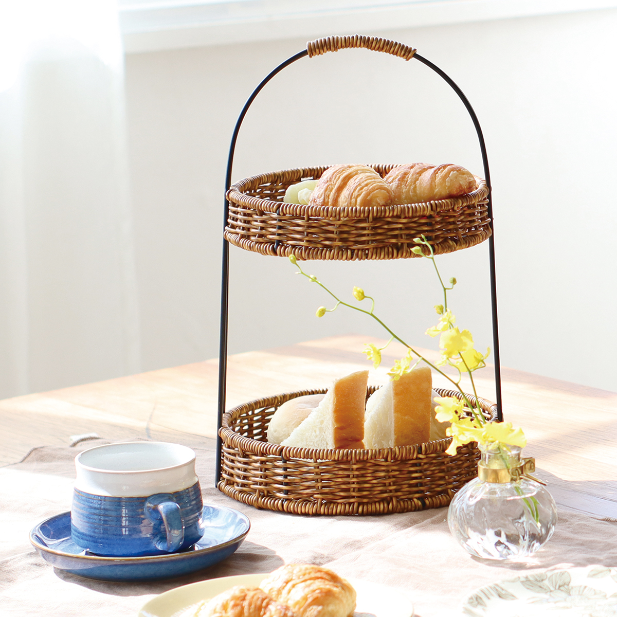 2BUY10%OFF対象】洗えるPPラタンアイアンラウンドラック | itomani