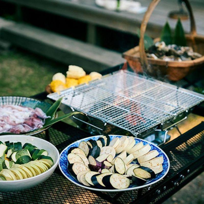 LOGOS ロゴス アイアンメッシュ 3FD BBQテーブル 13070-BC チェアに