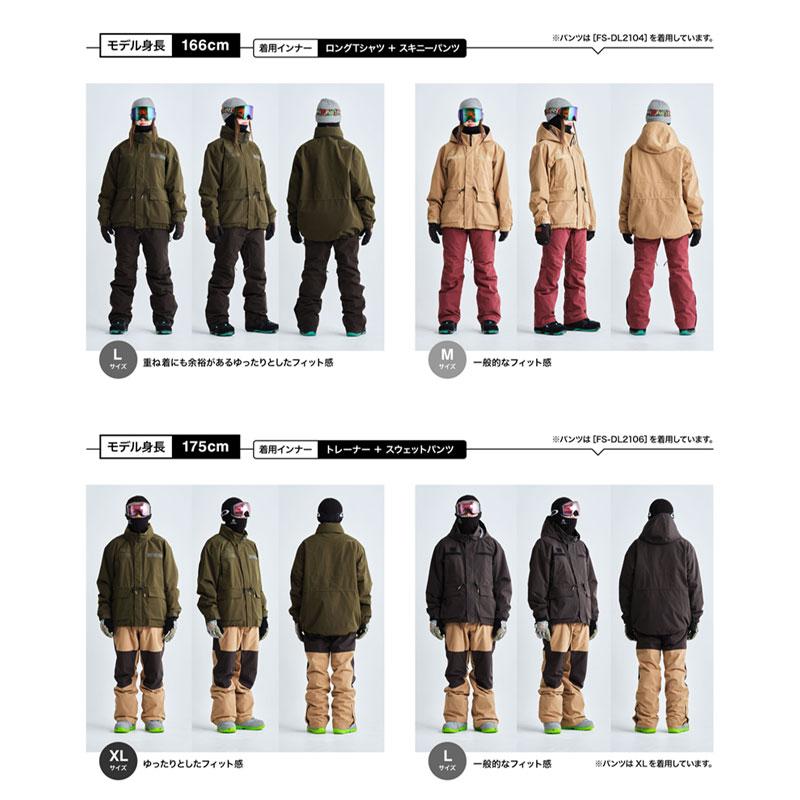43DEGREES スノーボード ウェア ユニセックス ジャケット Military