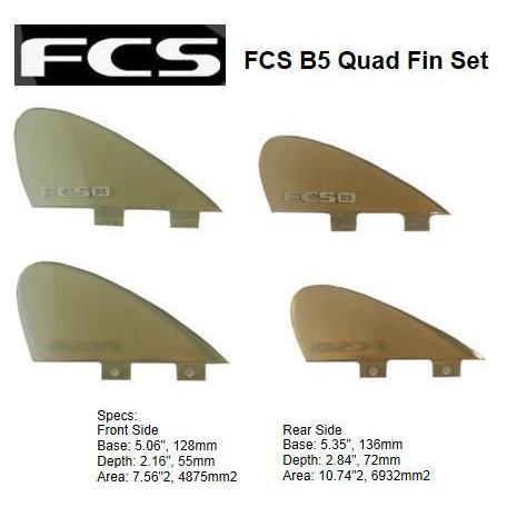送料無料△FCS B5 Bonzer QUAD Fin Set : セモンクロワ - 通販 - Yahoo