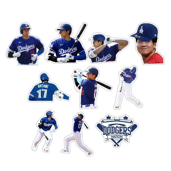 10枚 ステッカー ロサンゼルス・ドジャース【 大谷翔平 】プロ野球選手