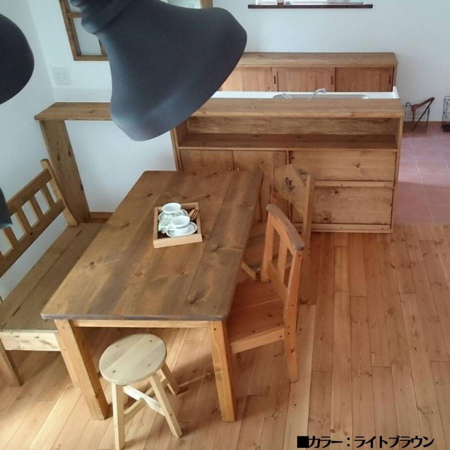 カントリー ダイニングテーブル W130 ×D70×H72cm ナチュラル