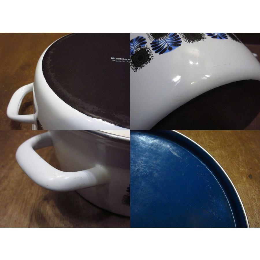 ビンテージ○Austria email蓋付きホーロー両手鍋○230126i6-tbwrレトロ