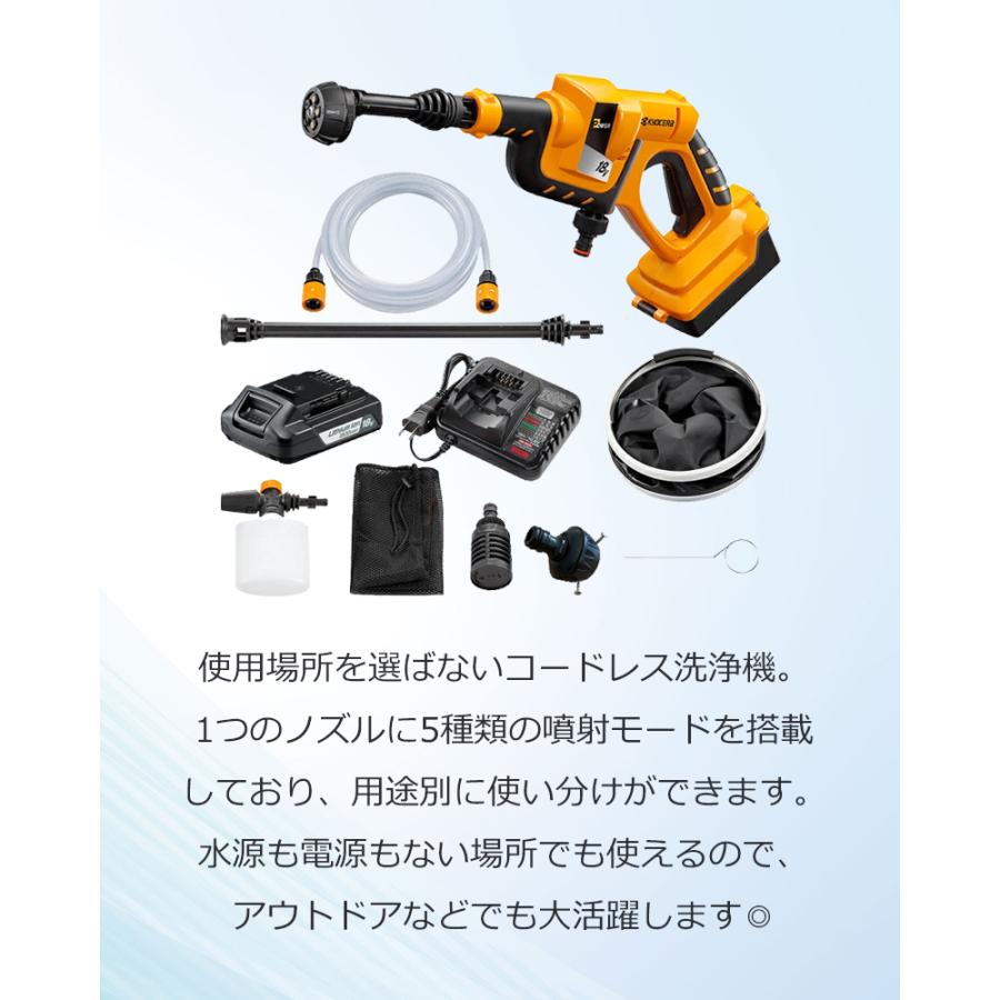 KYOCERA（京セラ） 京セラ(リョービ) 高圧洗浄機 コードレス 充電式