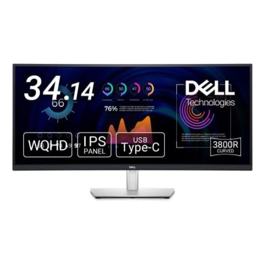 DELL（デル） ディスプレイ 曲面 USB-Cハブ モニター P3424WE-A ( 34型