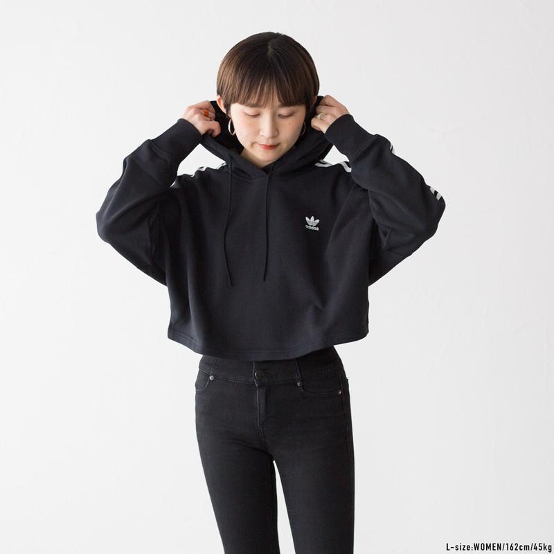10%OFF アディダスオリジナルス レディース クロップド パーカー FZG48