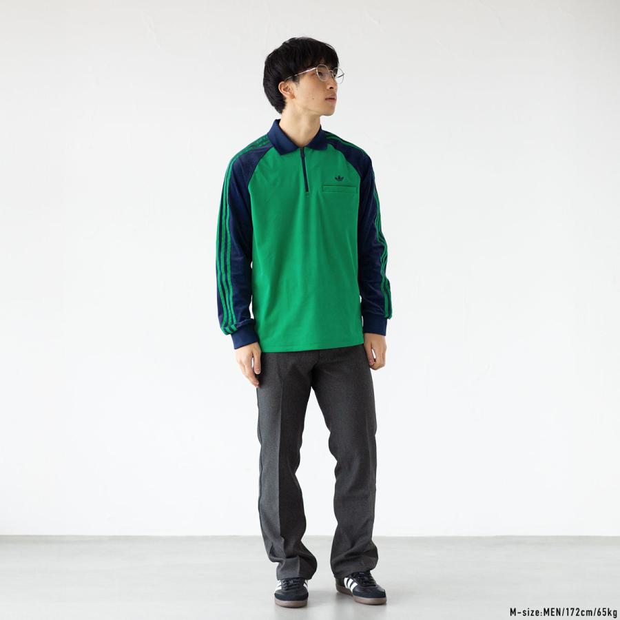 adidas Originals アディダス ジャージ ベロア 70S 長袖 ポロシャツ