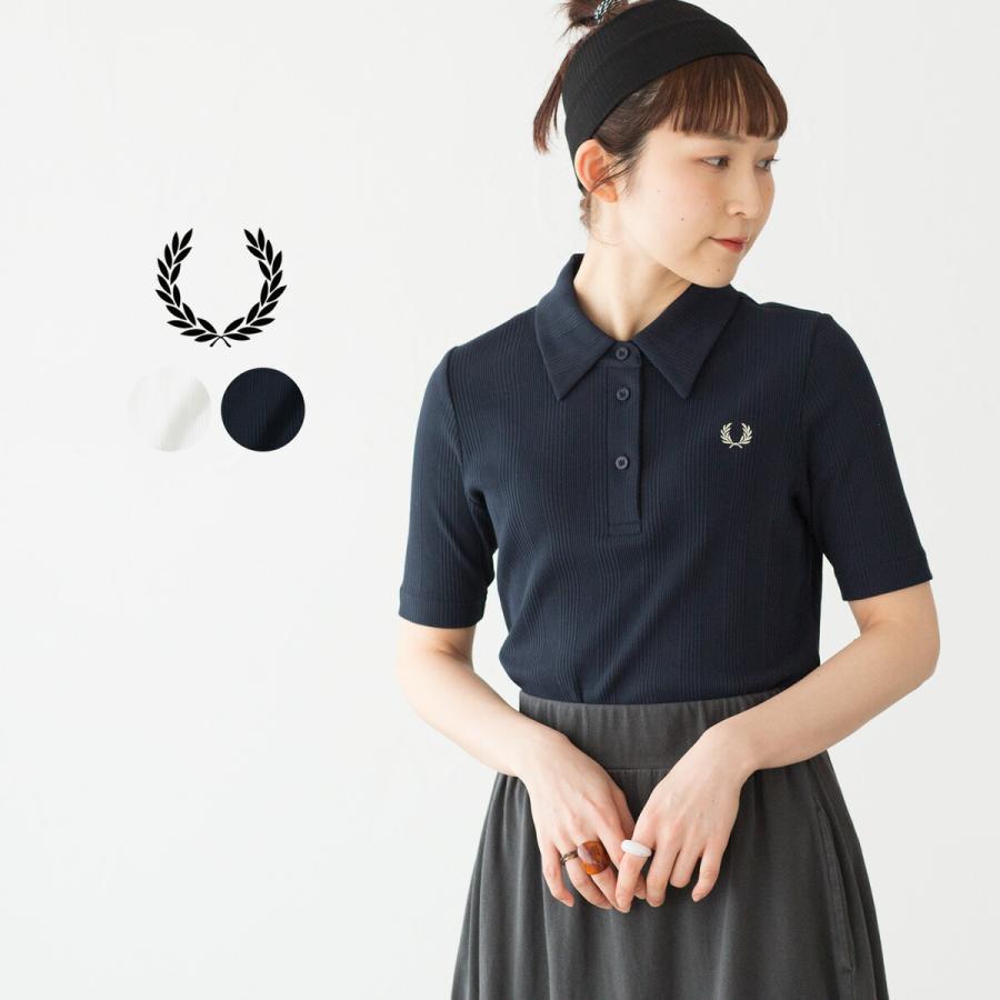 FRED PERRY（フレッドペリー） リブ ポロ シャツ 半袖 FRED PERRY