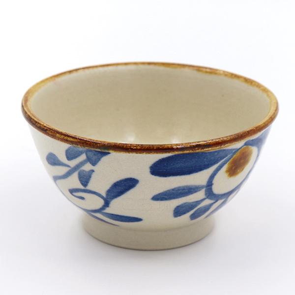 沖縄やちむん ミニ碗（菊紋＆唐草） /食器 ご飯茶碗 沖縄お土産 雑貨