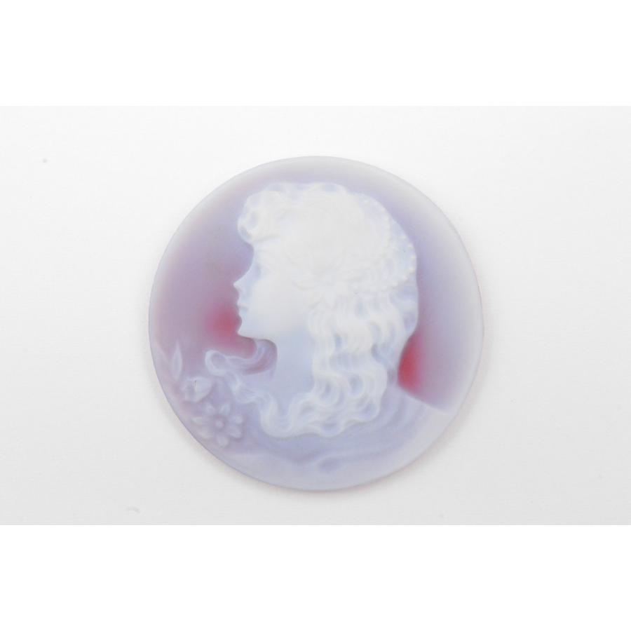 ストーンカメオ ルース 約39.82-39.96mm 約7.45g【37.25ct】 加工材料