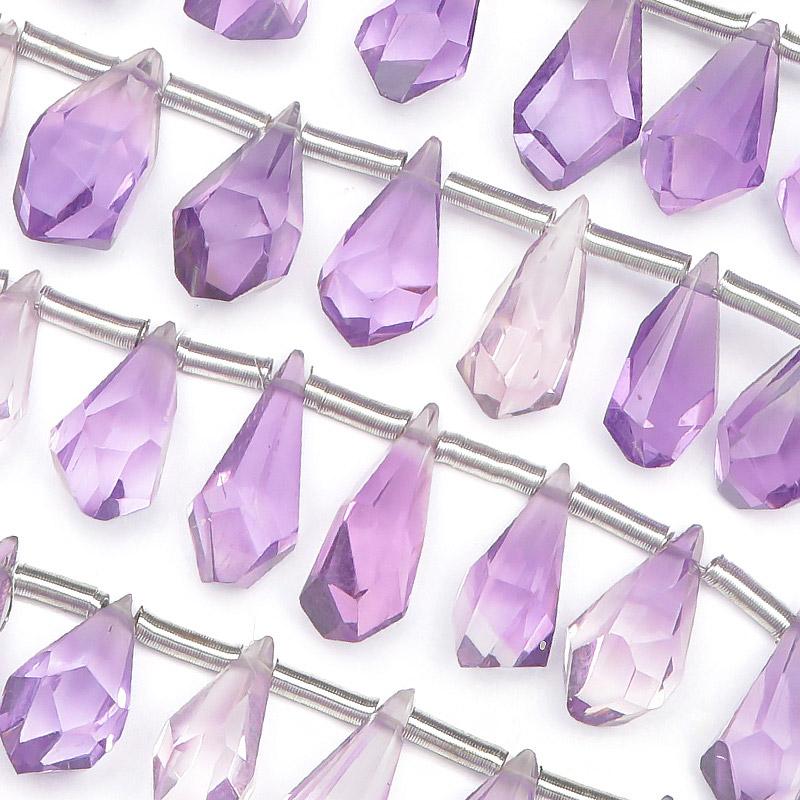 ピンクアメジスト ラフドロップカット 8〜13mm【1連販売】 / 9-126