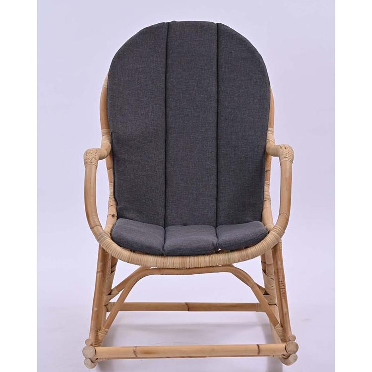 籐 ロッキングチェア クッション付 ラタン製 座面高40cm （ ラタン