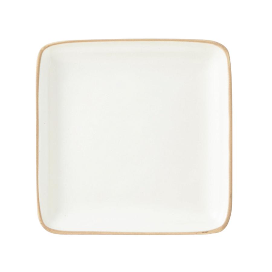 プレート 14cm スクエアプレート エッジライン 陶器 同色5枚セット