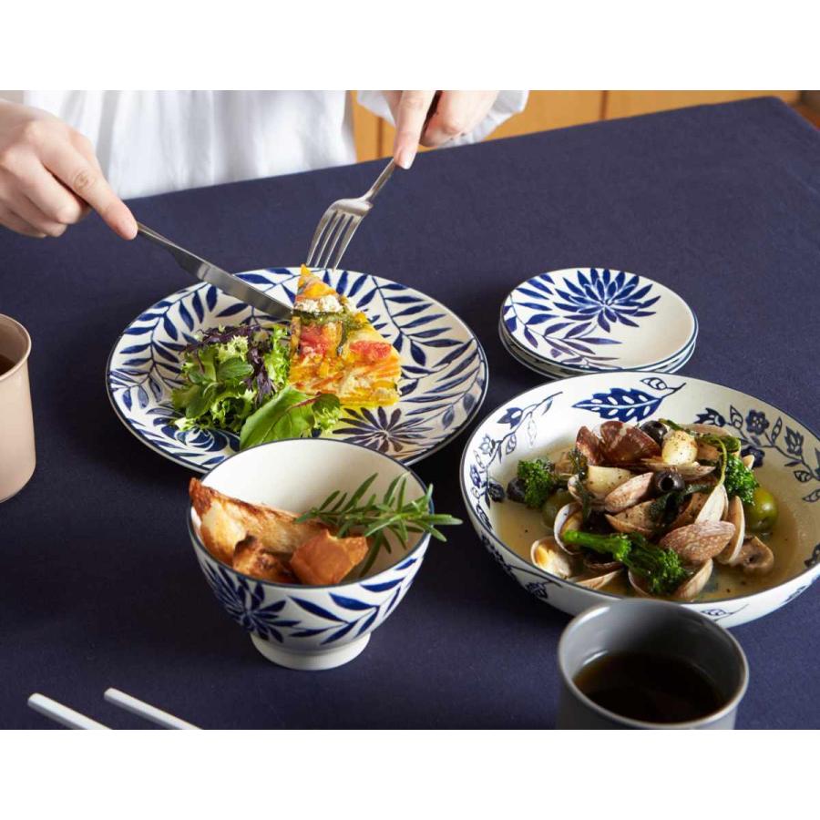 プレート 22cm AIKA 硬質陶器 同柄4枚セット （ 食洗機対応 電子レンジ