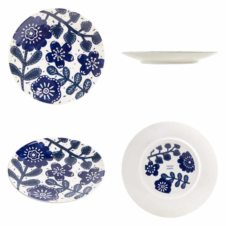 プレート 22cm AIKA 硬質陶器 同柄4枚セット （ 食洗機対応 電子レンジ