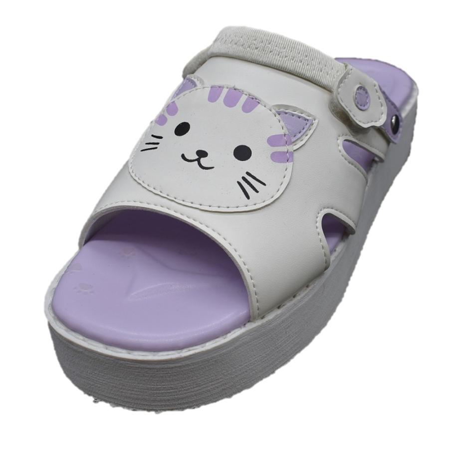 にゃんこさんだる2 ナースサンダル 猫 ねこ にゃんこ ネコ 肉球 2WAY
