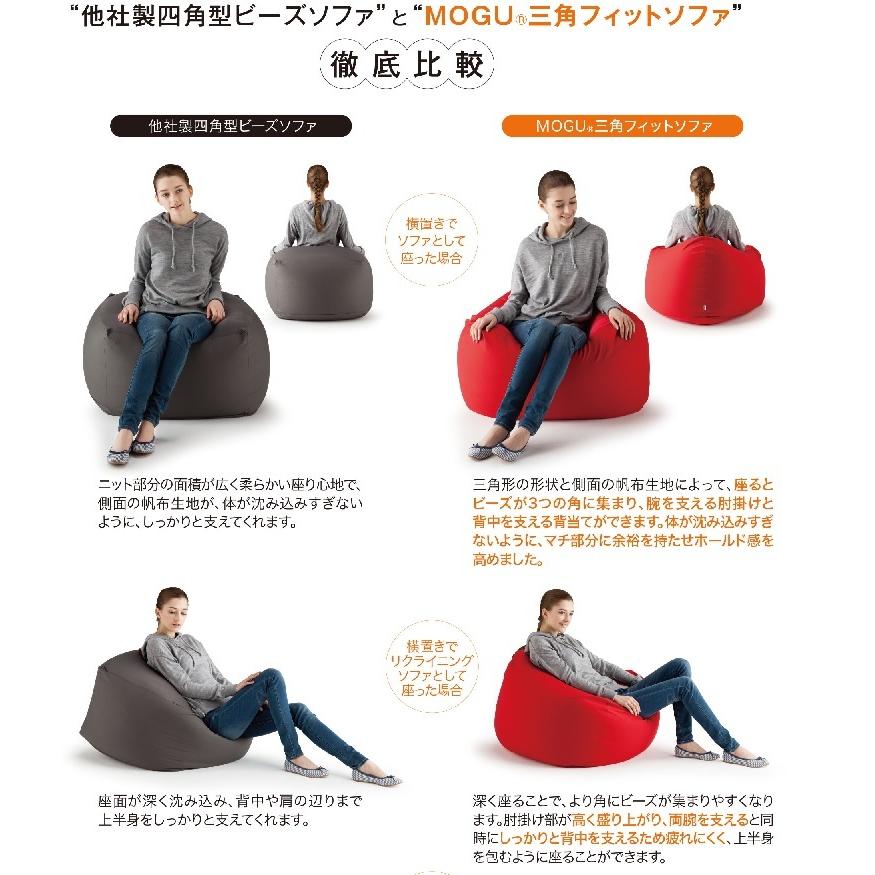 MOGU（モグ） 三角フィットソファ 本体＋専用カバー付き セット 三角