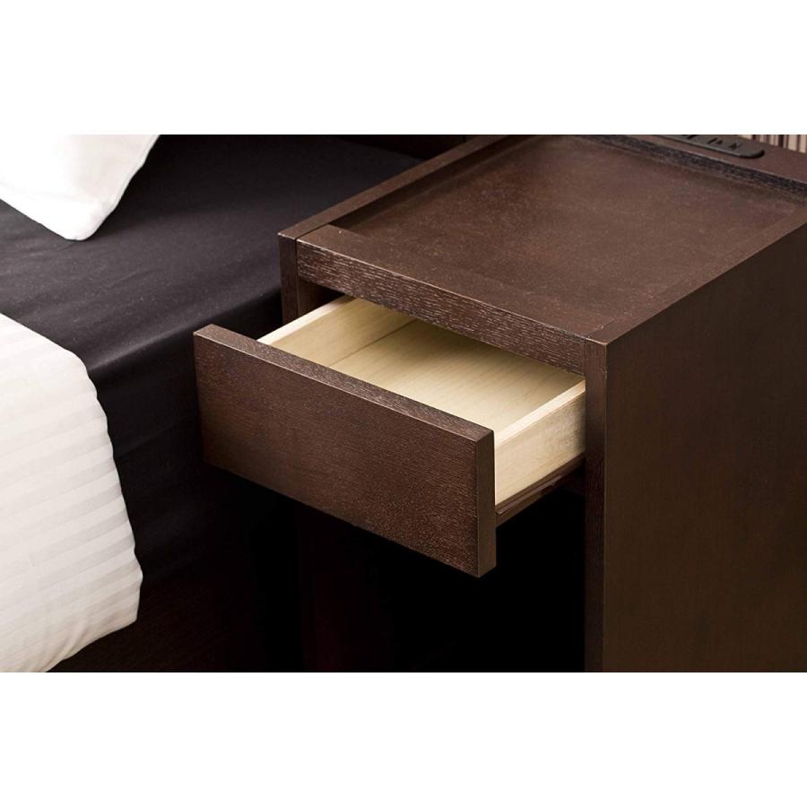 ナイトテーブル サイドテーブル ベッド サイドチェスト 引出し付 NT