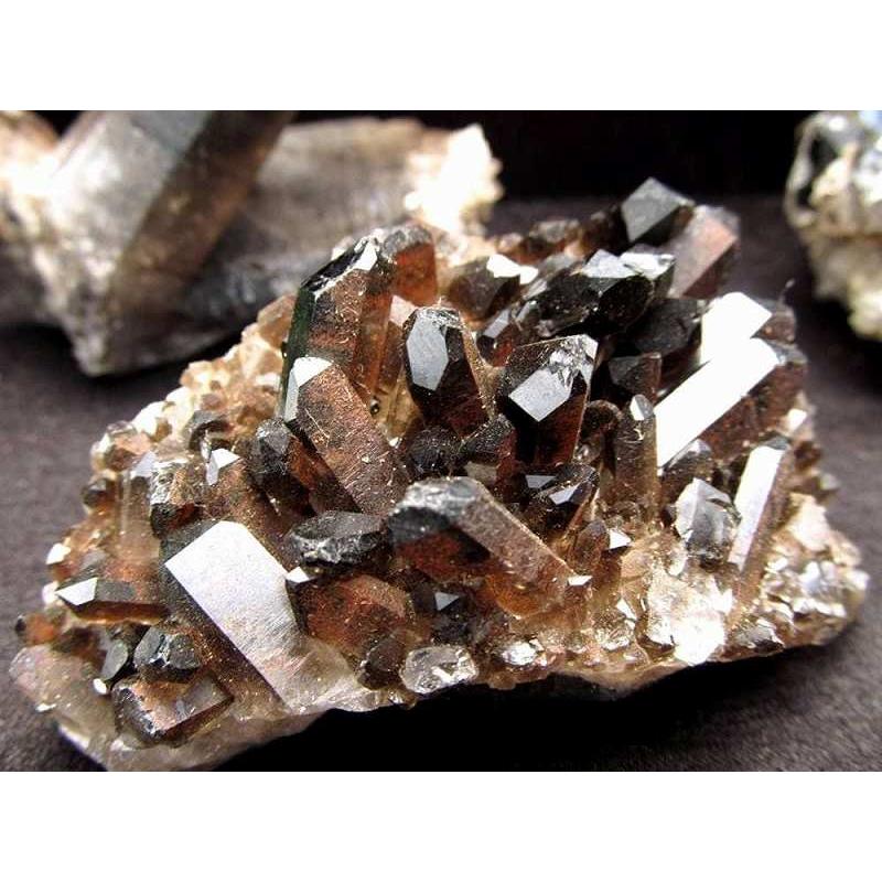 黒水晶 モリオン &スモーキークォーツ 煙水晶 クラスター原石 1個売り