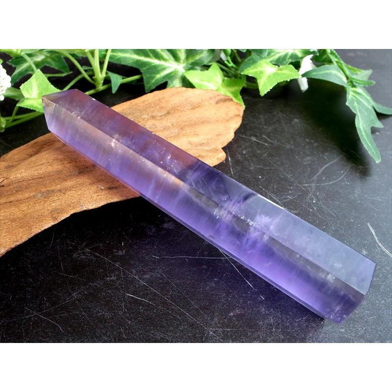 激レア パープルフローライト 蛍石 ポイント 高さ 126mm 重さ 141g